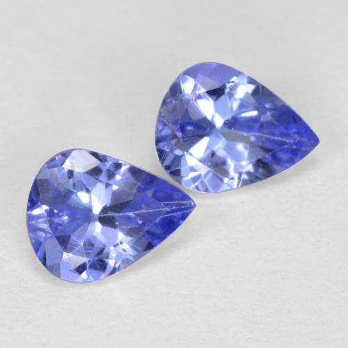 0.66캐럿 천연 딥 바이올렛 블루 탄자나이트 보석, 배 모양, 5.1×4.1 mm, VVS-VS