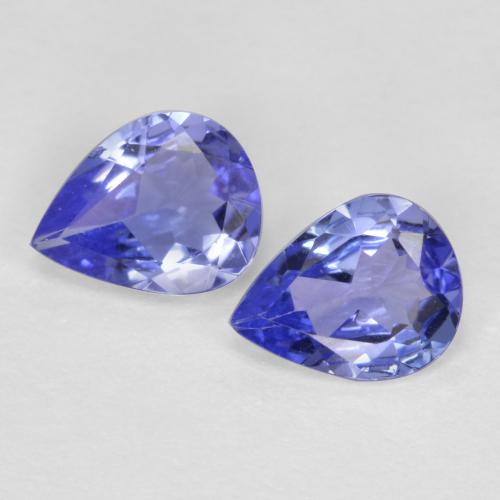 0.59캐럿 천연 강렬한 바이올렛 블루 탄자나이트 보석, 배 모양, 5.1×4 mm, VVS-VS