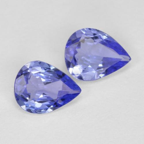 0.59캐럿 천연 강렬한 바이올렛 블루 탄자나이트 보석, 배 모양, 5.1×4 mm, VVS-VS