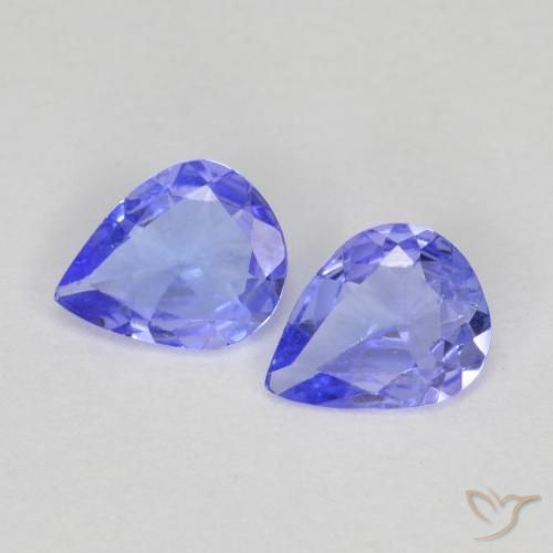 0.50캐럿 천연 강렬한 바이올렛 블루 탄자나이트 보석, 배 모양, 5.2×4.1 mm, VVS-VS