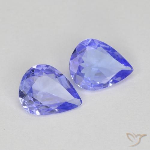 0.50캐럿 천연 강렬한 바이올렛 블루 탄자나이트 보석, 배 모양, 5.2×4.1 mm, VVS-VS