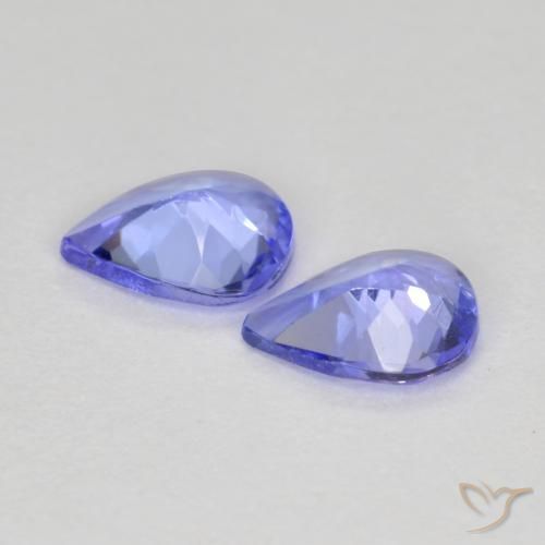 0.50캐럿 천연 강렬한 바이올렛 블루 탄자나이트 보석, 배 모양, 5.2×4.1 mm, VVS-VS