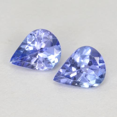 0.55캐럿 천연 강렬한 바이올렛 블루 탄자나이트 보석, 배 모양, 5.1×3.9 mm, VVS-VS