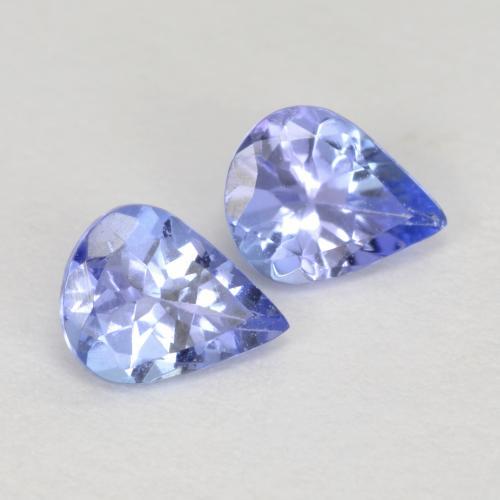 0.55캐럿 천연 강렬한 바이올렛 블루 탄자나이트 보석, 배 모양, 5.1×3.9 mm, VVS-VS