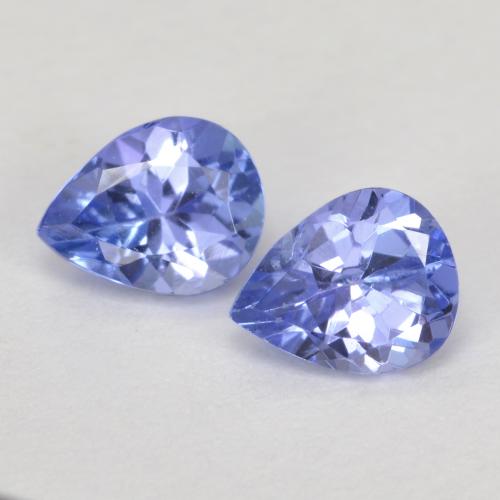0.73캐럿 천연 강렬한 바이올렛 블루 탄자나이트 보석, 배 모양, 5×4 mm, VS