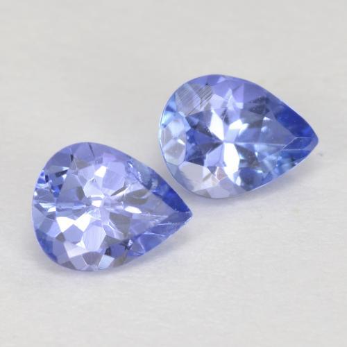 0.73캐럿 천연 강렬한 바이올렛 블루 탄자나이트 보석, 배 모양, 5×4 mm, VS
