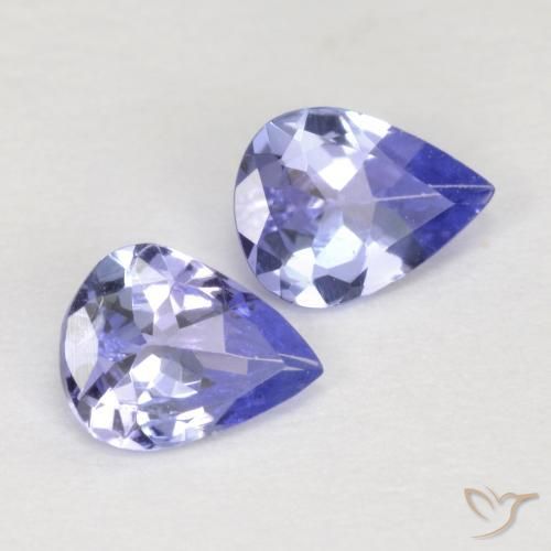 0.56캐럿 천연 강렬한 바이올렛 블루 탄자나이트 보석, 배 모양, 5.2×4.1 mm, VVS-VS