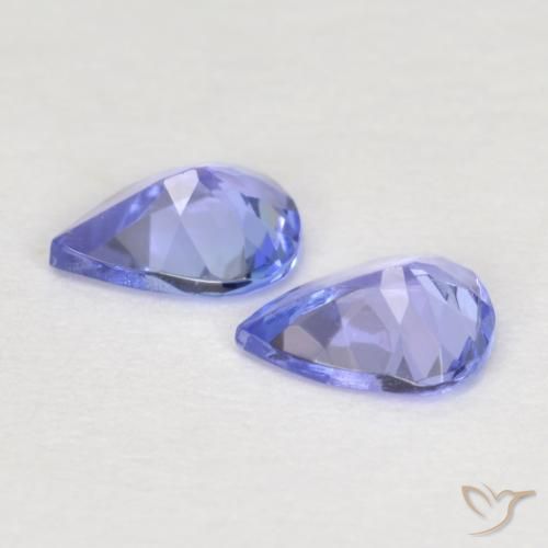 0.56캐럿 천연 강렬한 바이올렛 블루 탄자나이트 보석, 배 모양, 5.2×4.1 mm, VVS-VS