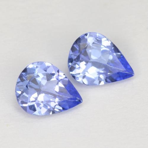 0.56캐럿 천연 파스텔 블루 탄자나이트 보석, 배 모양, 5.1×4.1 mm, VVS-VS