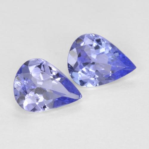0.51캐럿 천연 강렬한 바이올렛 블루 탄자나이트 보석, 배 모양, 5.1×3.9 mm, VVS-VS