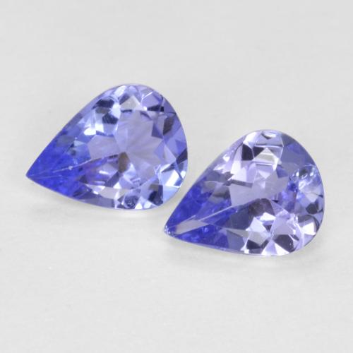 0.51캐럿 천연 강렬한 바이올렛 블루 탄자나이트 보석, 배 모양, 5.1×3.9 mm, VVS-VS
