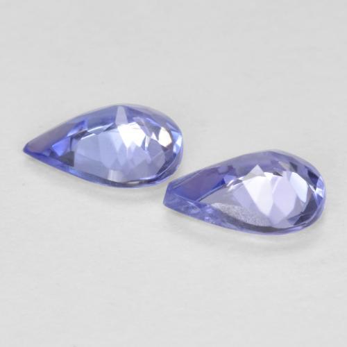 0.51캐럿 천연 강렬한 바이올렛 블루 탄자나이트 보석, 배 모양, 5.1×3.9 mm, VVS-VS