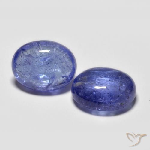 6.45캐럿 천연 강렬한 바이올렛 블루 탄자나이트 보석, 타원형 컷, 10.1×8 mm, 투명한