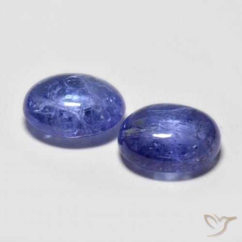 6.45캐럿 천연 강렬한 바이올렛 블루 탄자나이트 보석, 타원형 컷, 10.1×8 mm, 투명한