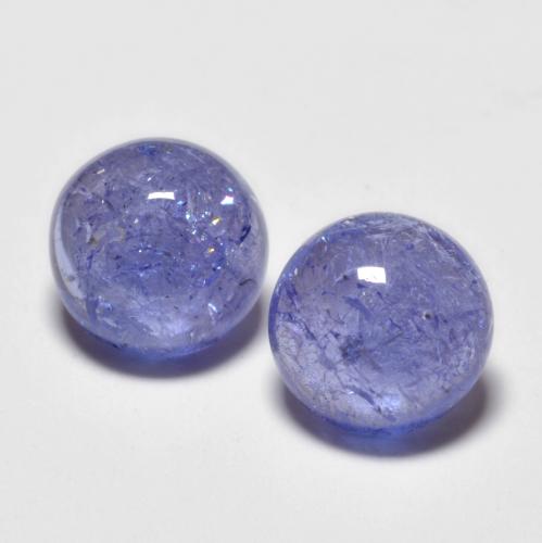 2.95캐럿 천연 은빛 파란색 탄자나이트 보석, 라운드 컷, 7.04 mm, 투명한