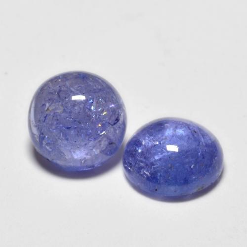 2.95캐럿 천연 은빛 파란색 탄자나이트 보석, 라운드 컷, 7.04 mm, 투명한