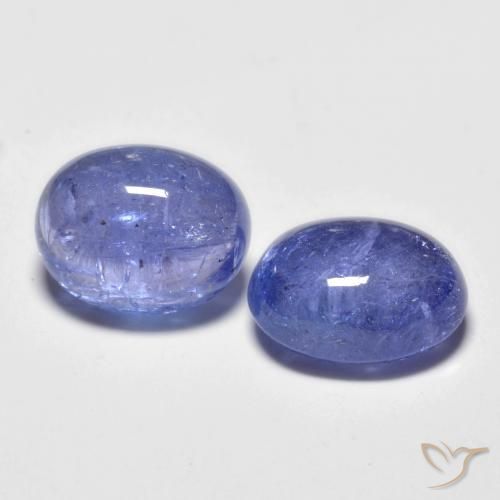 5.06캐럿 천연 강렬한 바이올렛 블루 탄자나이트 보석, 타원형 컷, 9×7 mm, 투명한