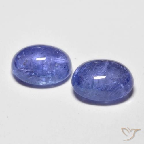 5.06캐럿 천연 강렬한 바이올렛 블루 탄자나이트 보석, 타원형 컷, 9×7 mm, 투명한