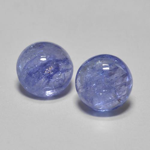 1.18캐럿 천연 강렬한 바이올렛 블루 탄자나이트 보석, 라운드 컷, 5.05 mm, 투명한
