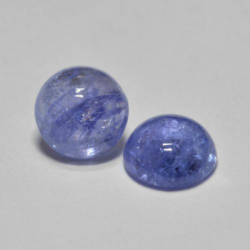1.18캐럿 천연 강렬한 바이올렛 블루 탄자나이트 보석, 라운드 컷, 5.05 mm, 투명한