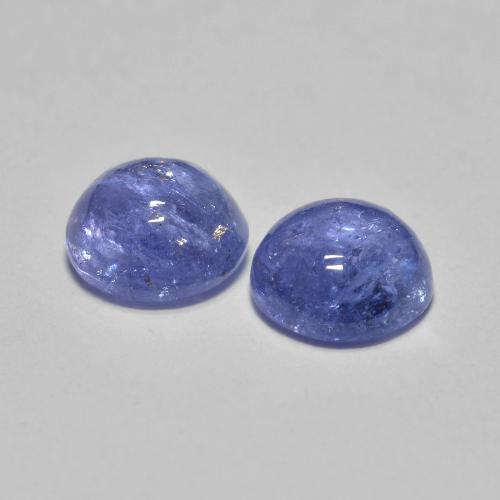 1.18캐럿 천연 강렬한 바이올렛 블루 탄자나이트 보석, 라운드 컷, 5.05 mm, 투명한