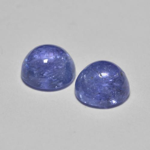 1.33캐럿 천연 강렬한 바이올렛 블루 탄자나이트 보석, 라운드 컷, 5.18 mm, 투명한