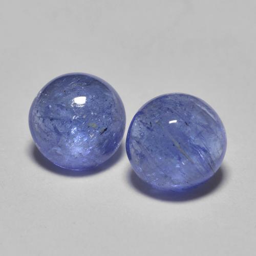 1.38캐럿 천연 강렬한 바이올렛 블루 탄자나이트 보석, 라운드 컷, 5.21 mm, 투명한