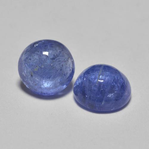 1.38캐럿 천연 강렬한 바이올렛 블루 탄자나이트 보석, 라운드 컷, 5.21 mm, 투명한