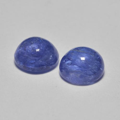 1.38캐럿 천연 강렬한 바이올렛 블루 탄자나이트 보석, 라운드 컷, 5.21 mm, 투명한