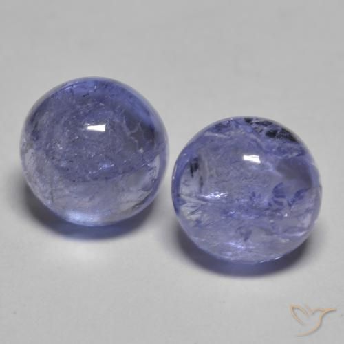 2.37캐럿 천연 은빛 파란색 탄자나이트 보석, 라운드 컷, 6.18 mm, 투명한
