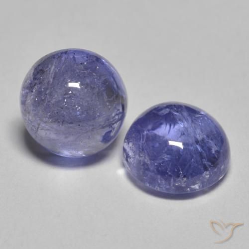 2.37캐럿 천연 은빛 파란색 탄자나이트 보석, 라운드 컷, 6.18 mm, 투명한