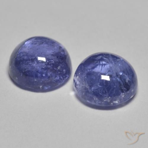 2.37캐럿 천연 은빛 파란색 탄자나이트 보석, 라운드 컷, 6.18 mm, 투명한