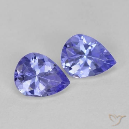 0.63캐럿 천연 딥 블루 탄자나이트 보석, 배 모양, 5.1×4 mm, VS