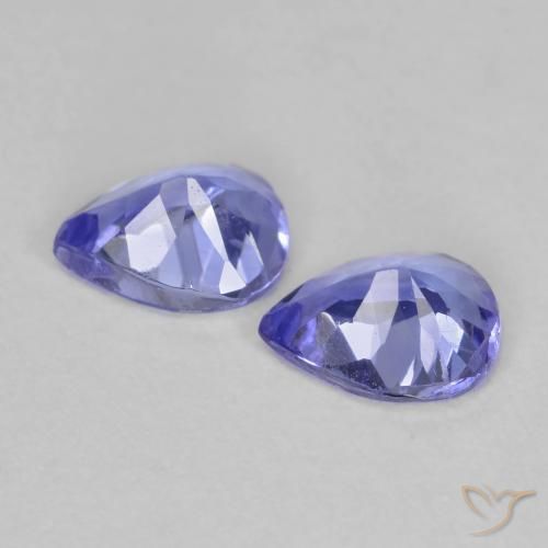 0.63캐럿 천연 딥 블루 탄자나이트 보석, 배 모양, 5.1×4 mm, VS