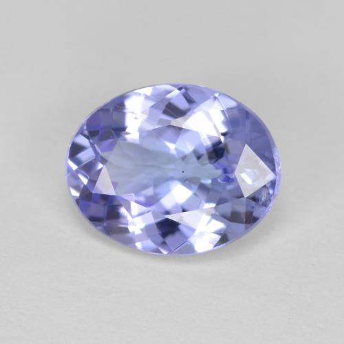 1.91캐럿 천연 은빛 파란색 탄자나이트, 타원형 컷, 8.9×7.1 mm, VVS-VS