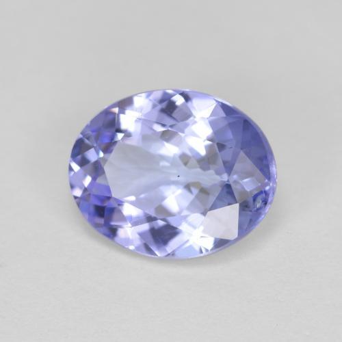 1.91캐럿 천연 은빛 파란색 탄자나이트, 타원형 컷, 8.9×7.1 mm, VVS-VS