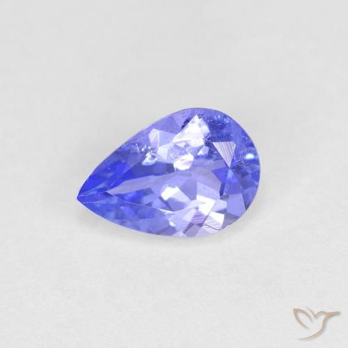 0.48ct 자연스러운 미디엄 블루 탄자나이트, 배 모양, VS