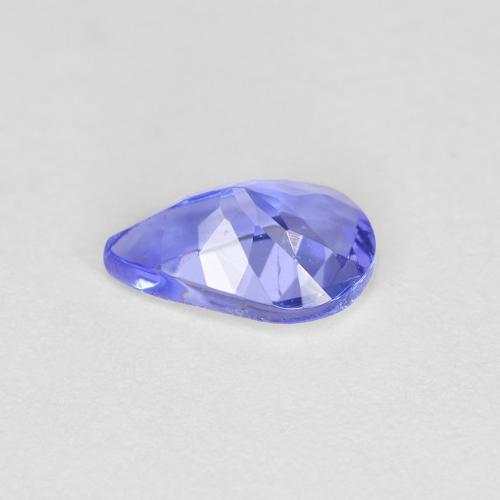 0.45캐럿 천연 일렉트릭 블루 탄자나이트, 배 모양, 6.1×4.2 mm, VS