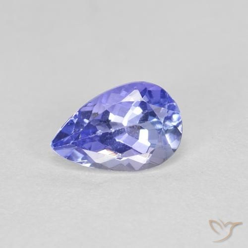 0.46ct 자연스러운 미디엄 블루 탄자나이트, 배 모양, VVS-VS