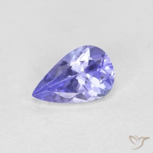 0.41ct 자연스러운 하늘색 탄자나이트, 배 모양, VVS-VS
