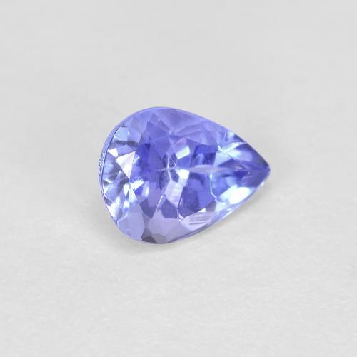 0.45캐럿 천연 강렬한 바이올렛 블루 탄자나이트, 배 모양, 5.8×4.1 mm, VVS-VS