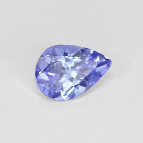 0.43캐럿 천연 강렬한 바이올렛 블루 탄자나이트, 배 모양, 6×4.3 mm, VVS-VS