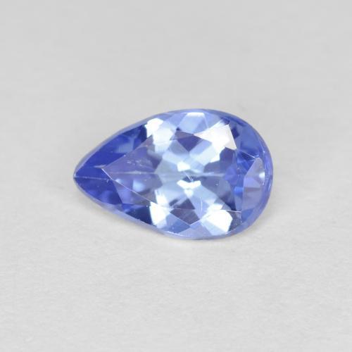 0.42캐럿 천연 블루 탄자나이트, 배 모양, 6.2×4.1 mm, VVS-VS