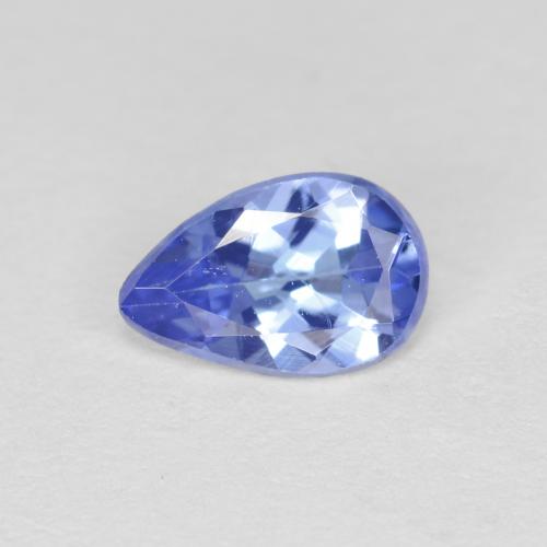 0.42캐럿 천연 블루 탄자나이트, 배 모양, 6.2×4.1 mm, VVS-VS