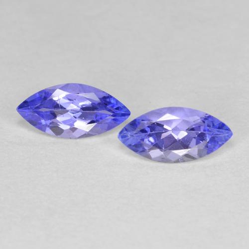 0.75캐럿 천연 강렬한 바이올렛 블루 탄자나이트 보석, 마퀴즈, 7×3.4 mm, VS