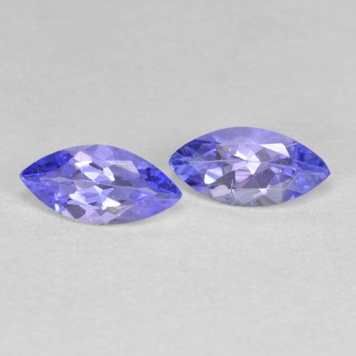 0.75캐럿 천연 강렬한 바이올렛 블루 탄자나이트 보석, 마퀴즈, 7×3.4 mm, VS