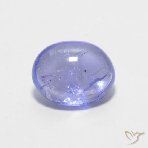 1.50ct 자연스러운 강렬한 바이올렛 블루 탄자나이트, 타원형, 투명한