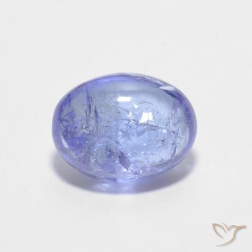 1.51ct 자연스러운 강렬한 바이올렛 블루 탄자나이트, 타원형, 투명한