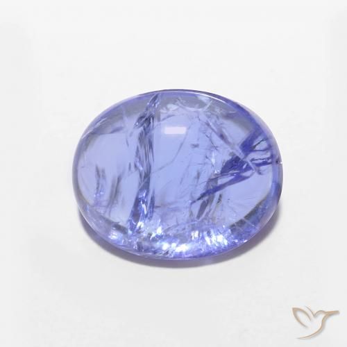 3.54ct 자연스러운 강렬한 바이올렛 블루 탄자나이트, 타원형, 투명한