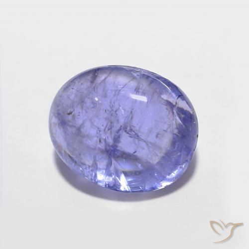 3.77ct 자연스러운 강렬한 바이올렛 블루 탄자나이트, 타원형, 불투명체